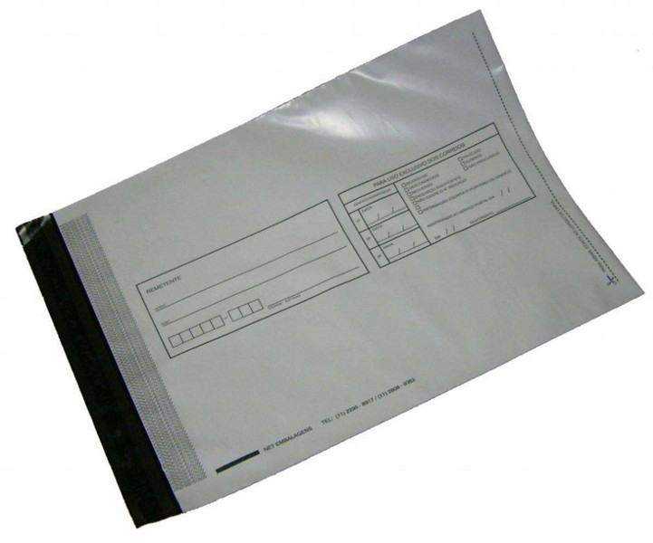envelope plástico para correspondência